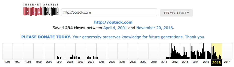 Internet Archive - Opteck.com